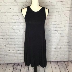 Old Navy Black Sleeveless Knit Swing Dress Blackjack Large